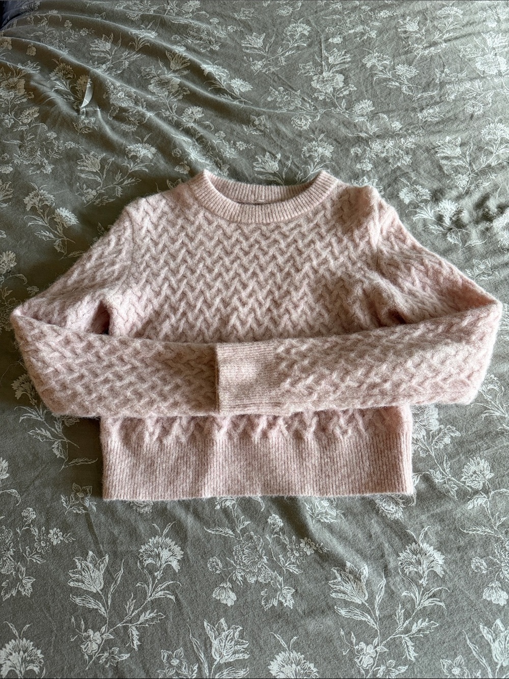 lululemon athletica Blush Pink Textured Crewneck Sweater